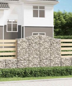 vidaXL Schanskorf gewelfd 200x50x160/180 cm gegalvaniseerd ijzer