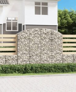 vidaXL Schanskorf gewelfd 200x50x160/180 cm gegalvaniseerd ijzer