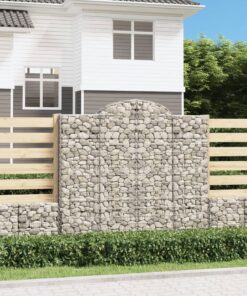 vidaXL Schanskorf gewelfd 200x50x180/200 cm gegalvaniseerd ijzer