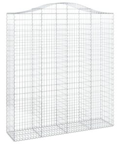 vidaXL Schanskorf gewelfd 200x50x220/240 cm gegalvaniseerd ijzer