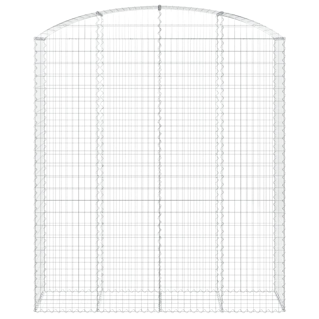 vidaXL Schanskorf gewelfd 200x50x220/240 cm gegalvaniseerd ijzer - Image 3