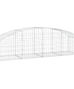 vidaXL Schanskorf gewelfd 200x50x40/60 cm gegalvaniseerd ijzer