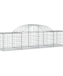 vidaXL Schanskorf gewelfd 200x50x40/60 cm gegalvaniseerd ijzer