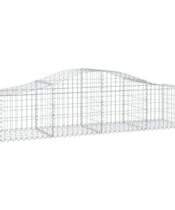 vidaXL Schanskorf gewelfd 200x50x40/60 cm gegalvaniseerd ijzer