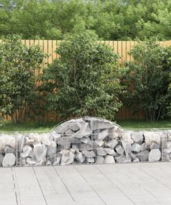 vidaXL Schanskorf gewelfd 200x50x40/60 cm gegalvaniseerd ijzer