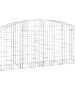vidaXL Schanskorf gewelfd 200x50x80/100 cm gegalvaniseerd ijzer