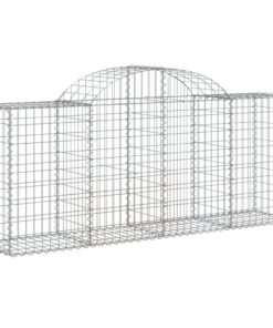 vidaXL Schanskorf gewelfd 200x50x80/100 cm gegalvaniseerd ijzer