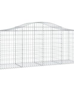 vidaXL Schanskorf gewelfd 200x50x80/100 cm gegalvaniseerd ijzer