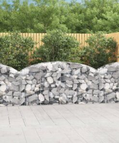 vidaXL Schanskorf gewelfd 200x50x80/100 cm gegalvaniseerd ijzer