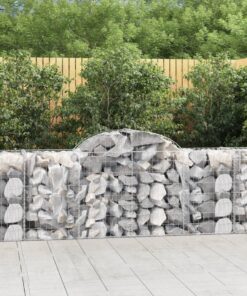 vidaXL Schanskorf gewelfd 200x50x80/100 cm gegalvaniseerd ijzer