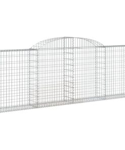 vidaXL Schanskorf gewelfd 300x30x100/120 cm gegalvaniseerd ijzer