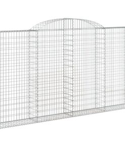 vidaXL Schanskorf gewelfd 300x30x160/180 cm gegalvaniseerd ijzer