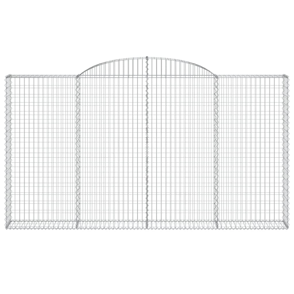 vidaXL Schanskorf gewelfd 300x30x160/180 cm gegalvaniseerd ijzer - Image 3