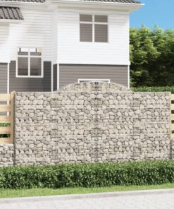 vidaXL Schanskorf gewelfd 300x30x160/180 cm gegalvaniseerd ijzer