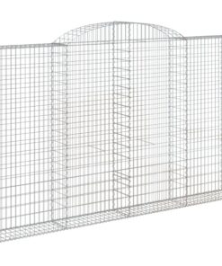 vidaXL Schanskorf gewelfd 300x30x180/200 cm gegalvaniseerd ijzer