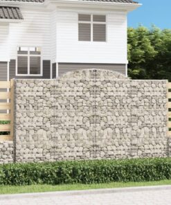 vidaXL Schanskorf gewelfd 300x30x180/200 cm gegalvaniseerd ijzer