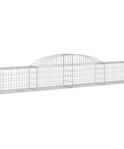 vidaXL Schanskorf gewelfd 300x30x40/60 cm gegalvaniseerd ijzer