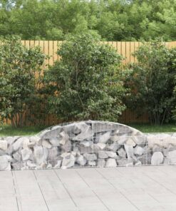 vidaXL Schanskorf gewelfd 300x30x40/60 cm gegalvaniseerd ijzer