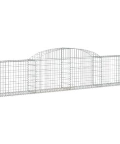 vidaXL Schanskorf gewelfd 300x30x60/80 cm gegalvaniseerd ijzer