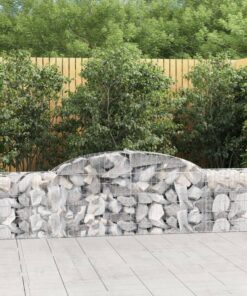 vidaXL Schanskorf gewelfd 300x30x60/80 cm gegalvaniseerd ijzer