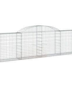 vidaXL Schanskorf gewelfd 300x30x80/100 cm gegalvaniseerd ijzer