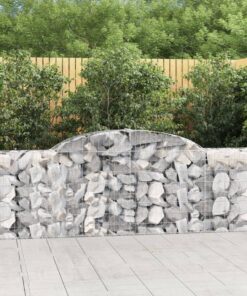 vidaXL Schanskorf gewelfd 300x30x80/100 cm gegalvaniseerd ijzer