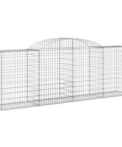 vidaXL Schanskorf gewelfd 300x50x100/120 cm gegalvaniseerd ijzer