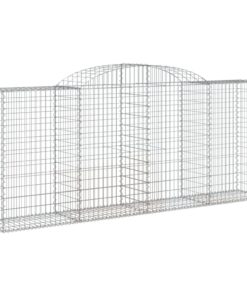 vidaXL Schanskorf gewelfd 300x50x120/140 cm gegalvaniseerd ijzer