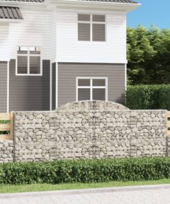 vidaXL Schanskorf gewelfd 300x50x120/140 cm gegalvaniseerd ijzer