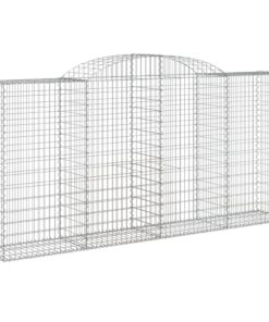 vidaXL Schanskorf gewelfd 300x50x140/160 cm gegalvaniseerd ijzer