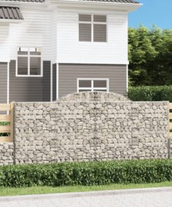 vidaXL Schanskorf gewelfd 300x50x140/160 cm gegalvaniseerd ijzer