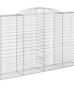 vidaXL Schanskorf gewelfd 300x50x180/200 cm gegalvaniseerd ijzer