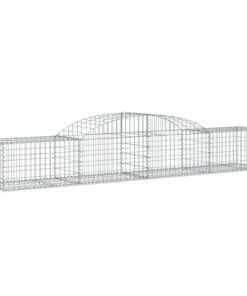 vidaXL Schanskorf gewelfd 300x50x40/60 cm gegalvaniseerd ijzer