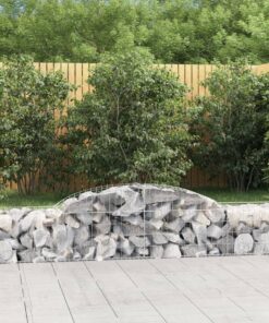 vidaXL Schanskorf gewelfd 300x50x40/60 cm gegalvaniseerd ijzer