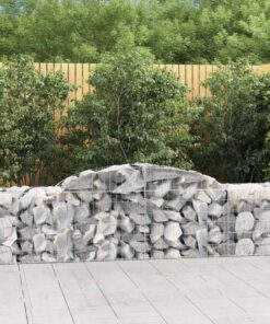 vidaXL Schanskorf gewelfd 300x50x60/80 cm gegalvaniseerd ijzer