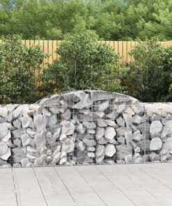 vidaXL Schanskorf gewelfd 300x50x80/100 cm gegalvaniseerd ijzer