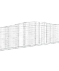 vidaXL Schanskorf gewelfd 400x30x100/120 cm gegalvaniseerd ijzer