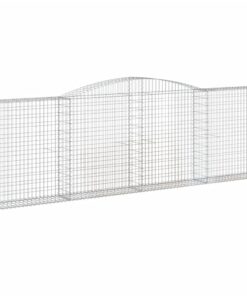 vidaXL Schanskorf gewelfd 400x30x120/140 cm gegalvaniseerd ijzer