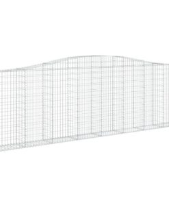 vidaXL Schanskorf gewelfd 400x30x120/140 cm gegalvaniseerd ijzer