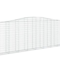 vidaXL Schanskorf gewelfd 400x30x140/160 cm gegalvaniseerd ijzer