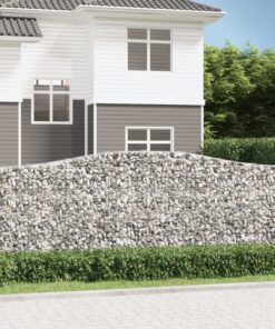 vidaXL Schanskorf gewelfd 400x30x140/160 cm gegalvaniseerd ijzer