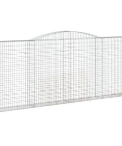 vidaXL Schanskorf gewelfd 400x30x160/180 cm gegalvaniseerd ijzer