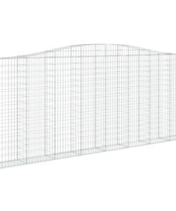 vidaXL Schanskorf gewelfd 400x30x160/180 cm gegalvaniseerd ijzer