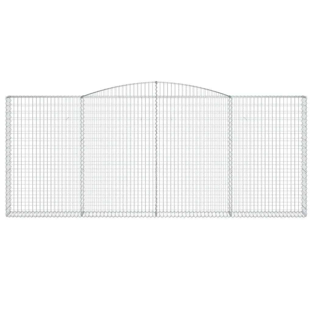vidaXL Schanskorf gewelfd 400x30x160/180 cm gegalvaniseerd ijzer - Image 3