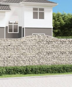 vidaXL Schanskorf gewelfd 400x30x160/180 cm gegalvaniseerd ijzer