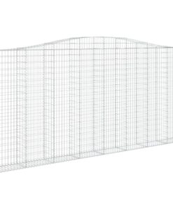 vidaXL Schanskorf gewelfd 400x30x180/200 cm gegalvaniseerd ijzer