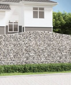 vidaXL Schanskorf gewelfd 400x30x180/200 cm gegalvaniseerd ijzer