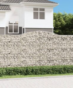 vidaXL Schanskorf gewelfd 400x30x180/200 cm gegalvaniseerd ijzer