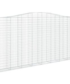 vidaXL Schanskorf gewelfd 400x30x200/220 cm gegalvaniseerd ijzer