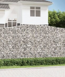 vidaXL Schanskorf gewelfd 400x30x200/220 cm gegalvaniseerd ijzer